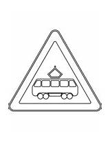 Russia Tram Stradale Attraversamento Segnaletica Disegno sketch template