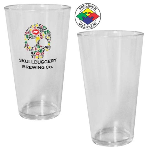 16oz Plastic Pint Glass Spot Color Plum Grove