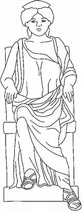 Coloring Pages Roman Mars Gods Template Juno sketch template