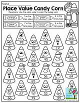 Math Grade Candy Tens Corn Printable Kindergarten sketch template