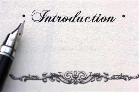 introduction stock photo image  pencil paper writing