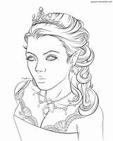 Coloring Pages Elves Adult Elf sketch template