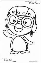 Pororo Mewarnai Kartun Pinguin Coloriage Coloringpages7 Kumpulan sketch template