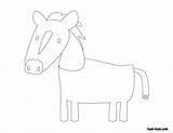 Kabayo Horse Huni sketch template