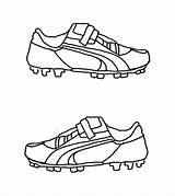 Coloring Soccer Shoes Cleats Football Pages Printable Getcolorings sketch template