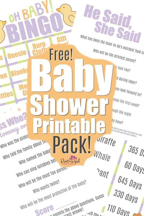 grab   printable pack    baby shower  host