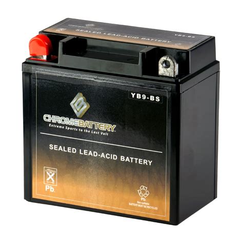 chrome battery yb bs ah bs  volt ah sealed maintenance  rechargeable riding mower