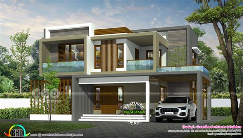 box type contemporary home architecture kerala home design  floor plans  dream houses