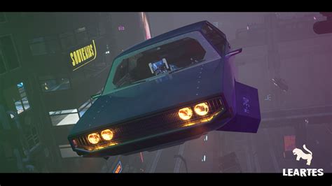 driveable animated retro cyberpunk hover car   props ue marketplace