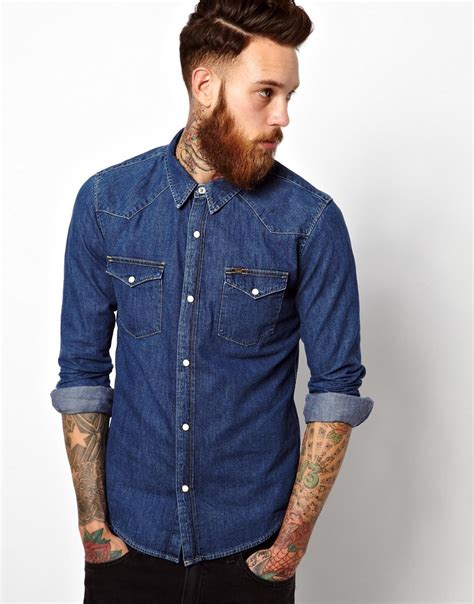 solo moda  hombres como usar  combinar una camisa denim camisa de jean