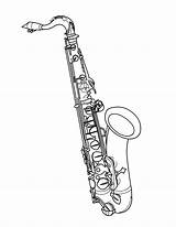 Saxophone Tenor Sax Saxofoon Saxophones Alto Saxaphone Saxo Musiceureka Adolphe Telas Getdrawings Pintura Kleurplaten sketch template