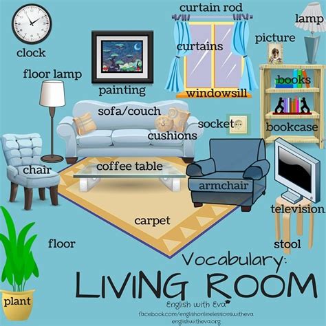 vocab living room  esl beginners pinterest living rooms