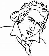 Beethoven Music Coloring Classical Pages Drawing Getdrawings Designlooter sketch template