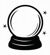 Crystal Ball Vector Icon Illustration Fortune Clipart Teller Royalty Depositphotos Illustrations Dreamstime Vectors sketch template