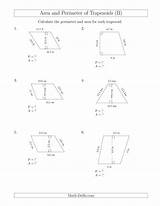 Perimeter Trapezoids Calculating Smaller Drills sketch template