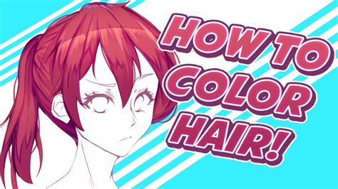 [tutorial] How To Color Anime Hair Youtube