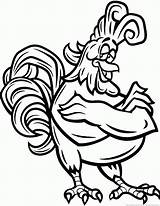 Rooster sketch template