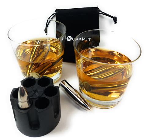 buy whiskey bullets with revolver base and glasses t