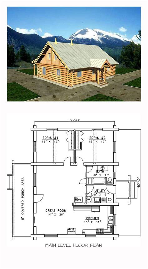 log house plan  total living area  sq ft  bedrooms   bathroom loghouse