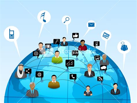 social media network connection concept royalty  stock image