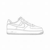 Force Air Nike Drawing Shoes Template Sneakers Sketch Ones Sketches Coloring Drawings Pages Paintingvalley Sneaker sketch template