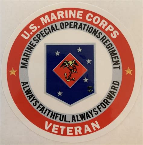 usmc msor marine special operations regiment veteran sticker  decal patch