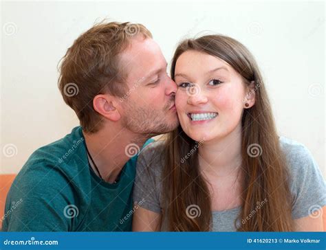 Kiss Stock Image Image Of Kiss Brunette Kissing Happyness 41620213