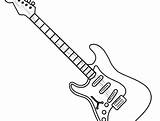 Guitar Coloring Electric Getdrawings sketch template