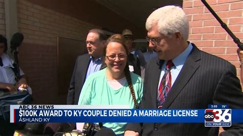 Jury Awards 100 000 To Kentucky Couple Denied Marriage License By Ex