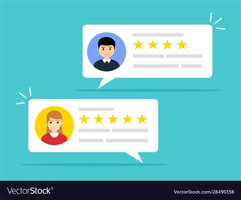 user reviews  customer feedback review vector image