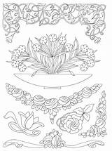 Jugendstil Innenarchitektur Ornamente Linien Rosen Einrichtung sketch template