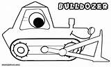 Bulldozer Coloring Pages Kids Colorings sketch template