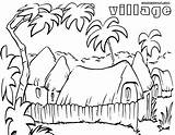 Village Coloring Pages Colorings Print sketch template
