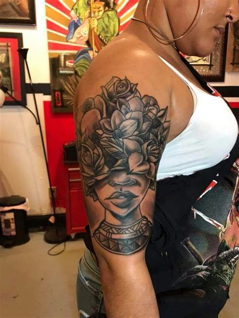 pretty sleeve tattoo sleevetattoos in 2020 black girls with tattoos