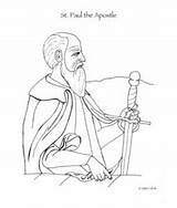Apostle Coloring Catholic sketch template