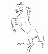 Rearing Lineart Paard Kleurplaten Ausmalbilder Paarden Pferde Fries Friese Horses Mustang Ausdrucken Uitprinten Downloaden sketch template