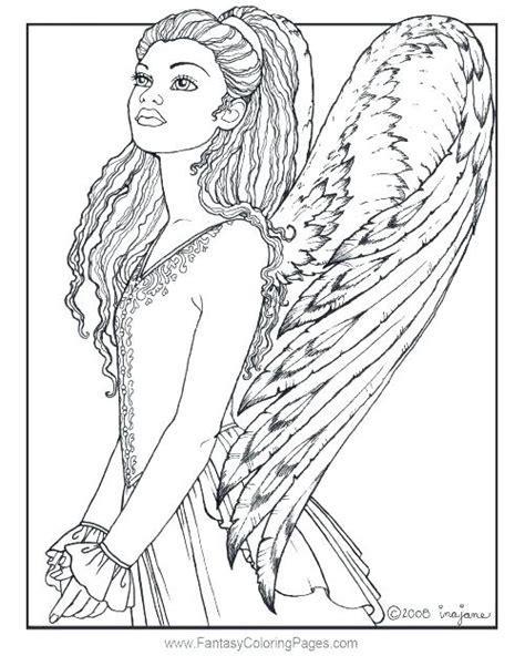 angel coloring pages  adults  getcoloringscom  printable