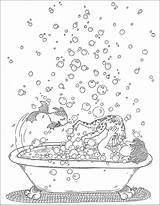 Bath Kleurplaat Coloring Pages Splish Splash Fun Kids Bad Kikker Kikkers Planet Rainbow sketch template