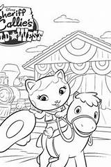 Sheriff Callie Colouring Disney Guitar Activities Related sketch template