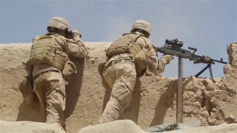 Us Marines In Heavy Combat Action Against Taliban
