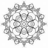 Symmetrical Monochrome Contour sketch template