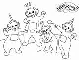 Teletubbies Coloring Pages Laa sketch template