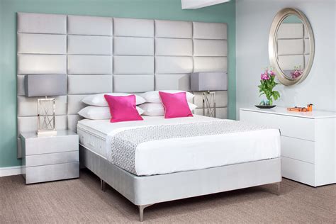 custom padded wall panels  matching bed base   original bedroom contact   ideas