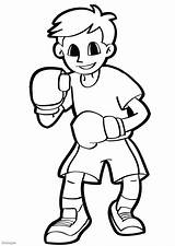 Boxing Coloring Pages sketch template