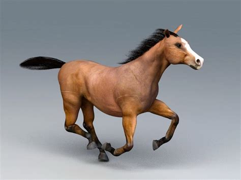 beautiful running horse  model ds max files   modeling   cadnav