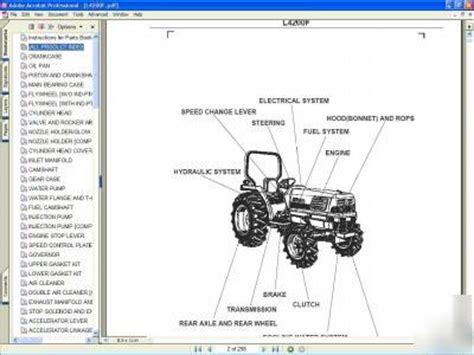 kubota lf  tractor parts manual