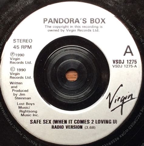 Pandora S Box Safe Sex When It Comes 2 Loving U 1990