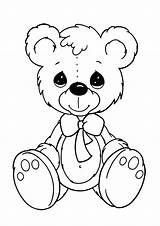 Bear Coloring Pages Colouring Print Girls sketch template