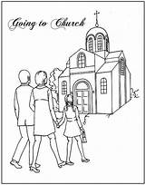 Pages Church Coloring Going Colouring School Sunday Template Sketch sketch template