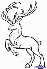 Deer Coloring Pages Baby Buck Reindeer Realistic Drawing Draw Stag Drawings Clipart Easy Dragoart Test Step Gif Print Printable Nightmares sketch template